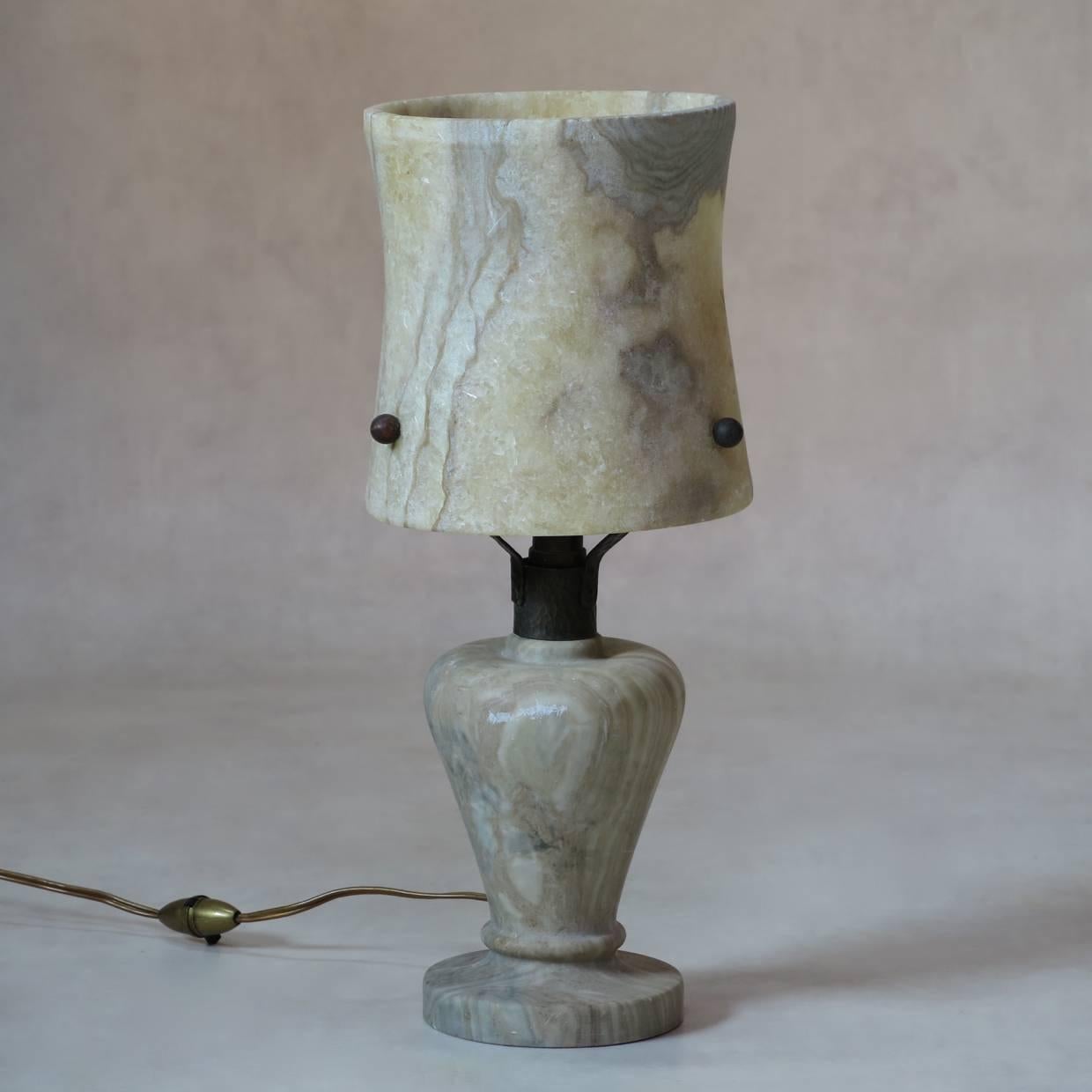 20th Century Mica and Copper Table Lamp, circa 1940s For Sale