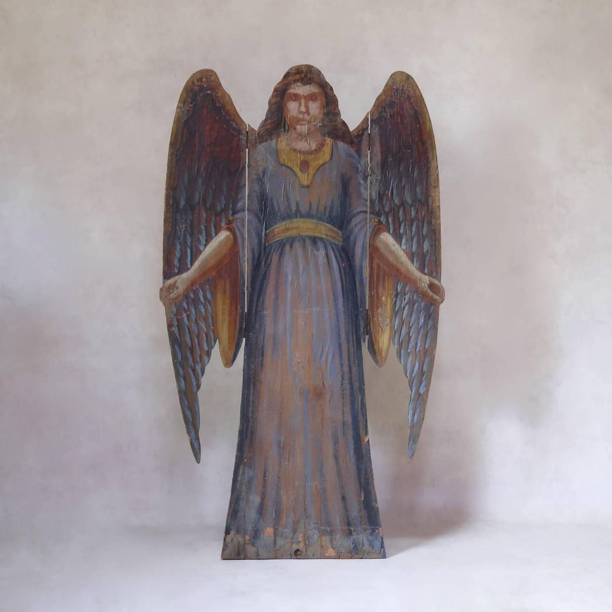 Four 1850s Italian Angels from a Theater Decor For Sale 1