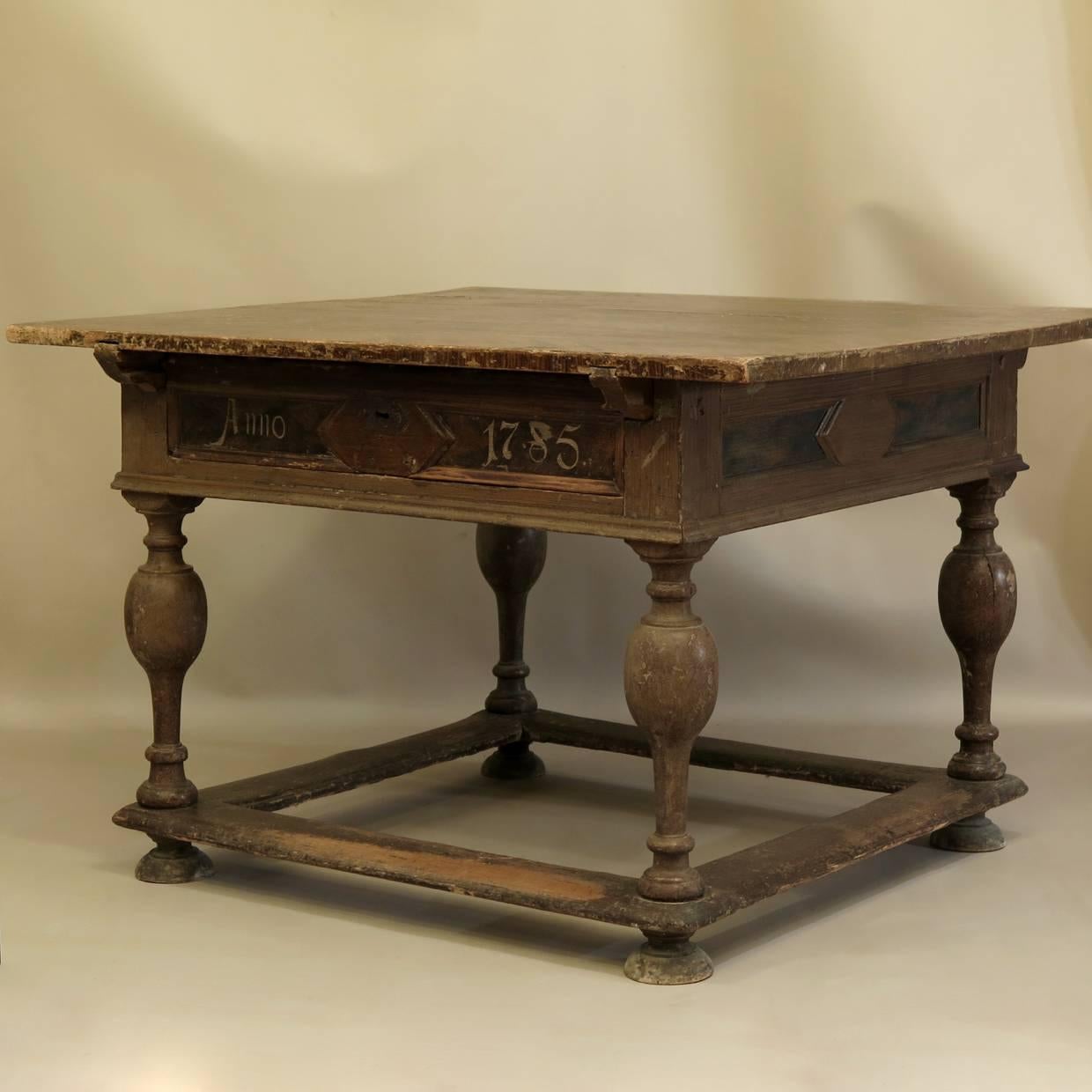 Italian Baroque Painted Table, Italy, 1785 For Sale