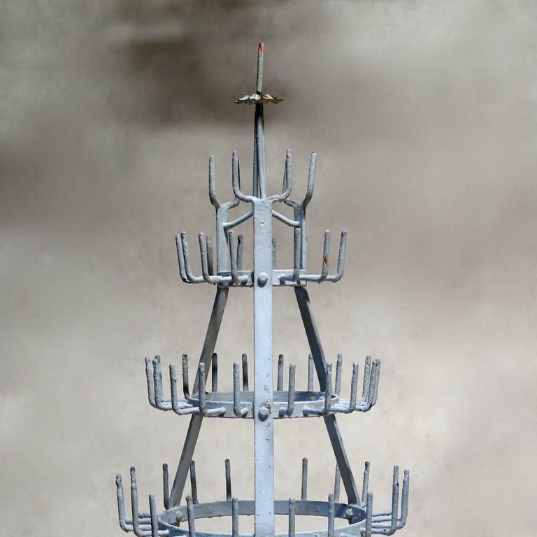 Large Painted Iron Bottle Tree, France, 1800s at 1stDibs