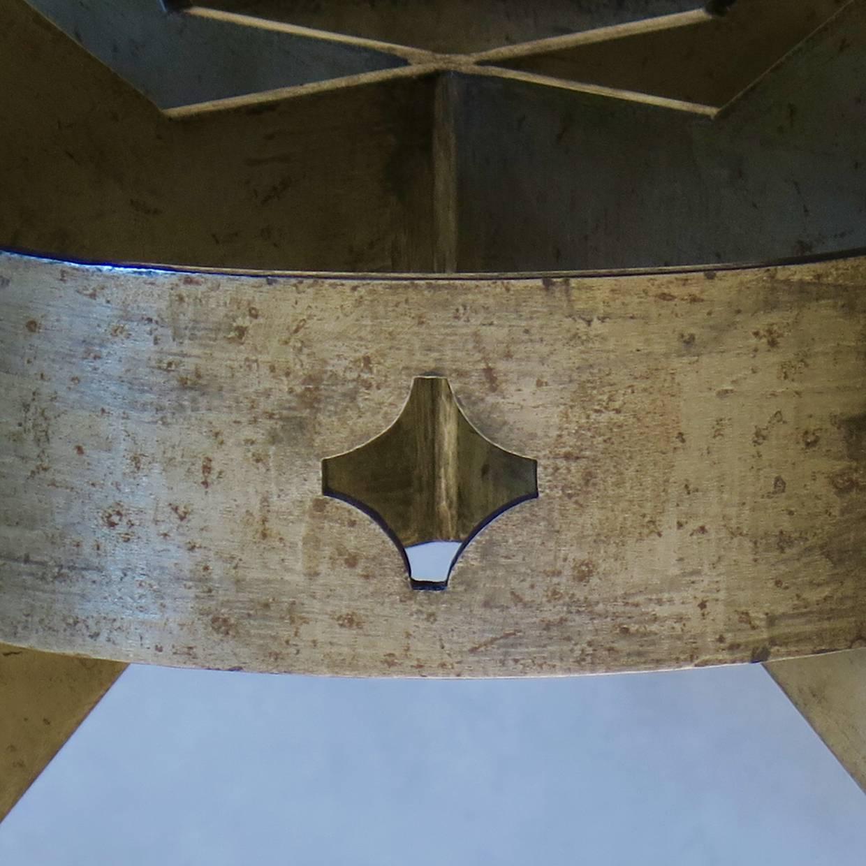 Grande table en acier brossé à plateau en ardoise, France, datant d'environ 1970 Bon état - En vente à Isle Sur La Sorgue, Vaucluse