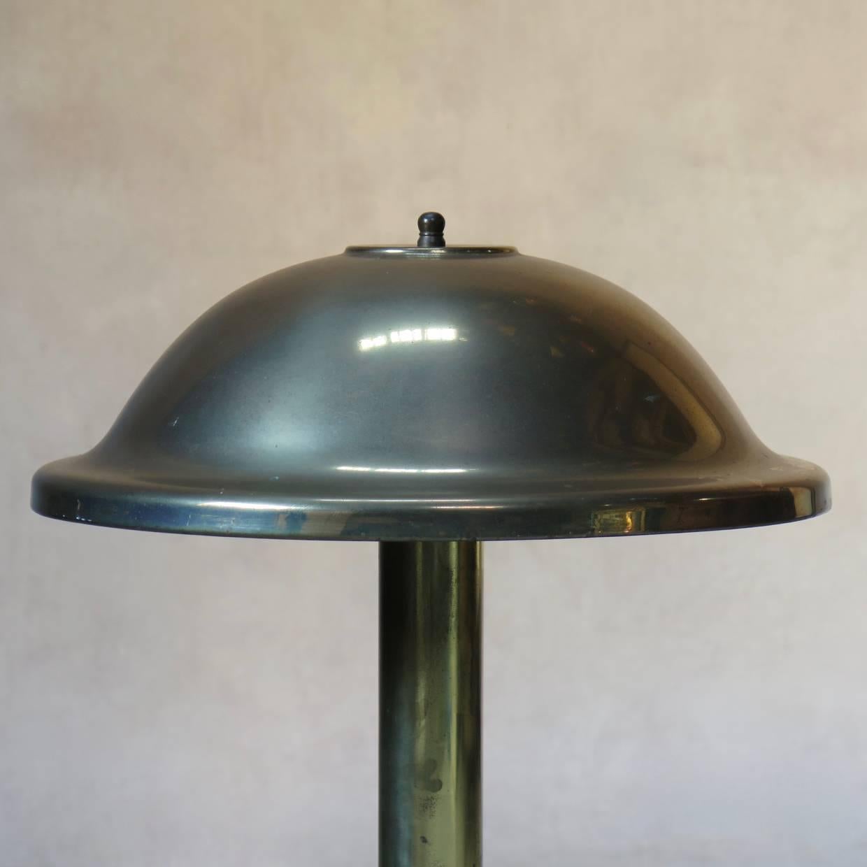 Mid-Century Modern Large Dome Top Brass Lamp, France, circa 1970s For Sale