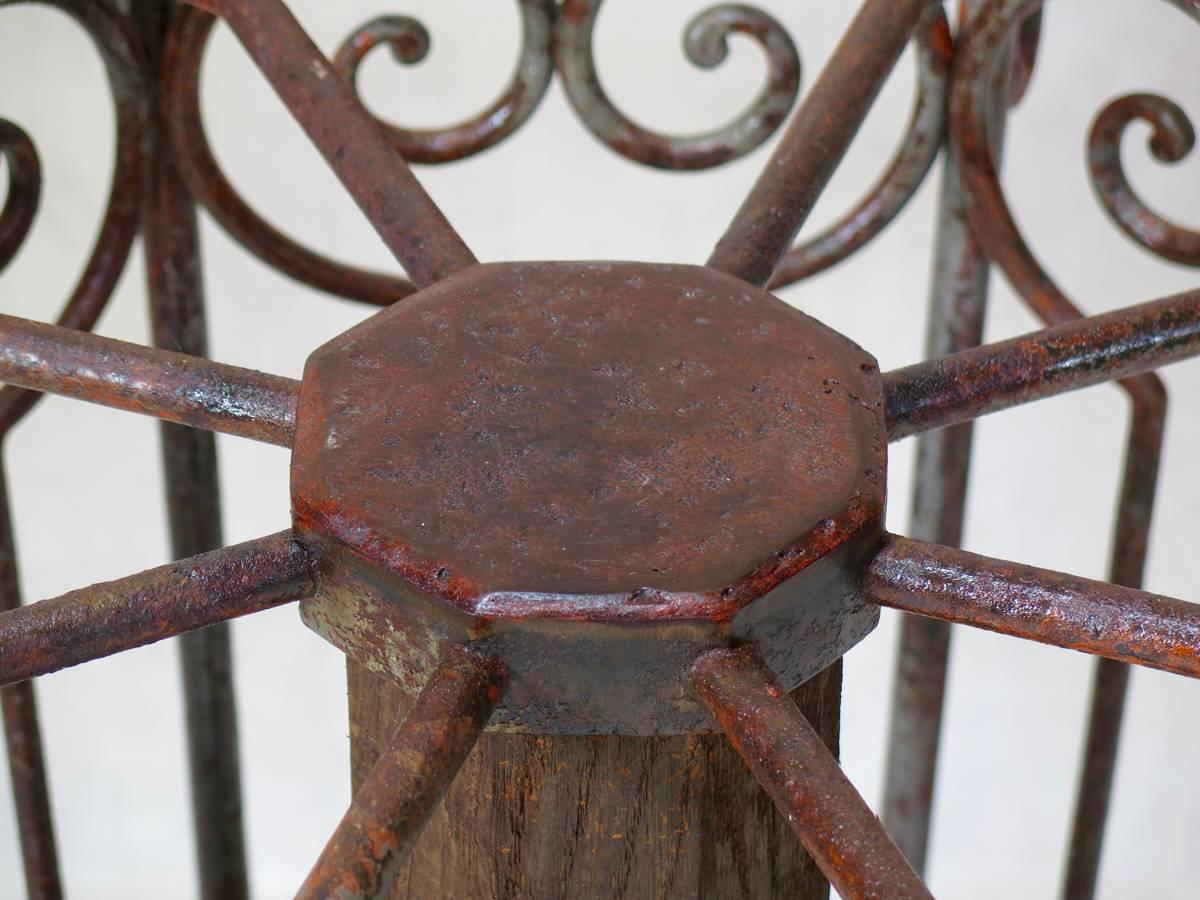 French Large Wrought Iron Umbrella Stand, France, Late 19th Century For Sale