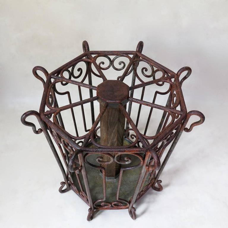 Large Wrought Iron Umbrella Stand, France, Late 19th Century For Sale at 1stDibs