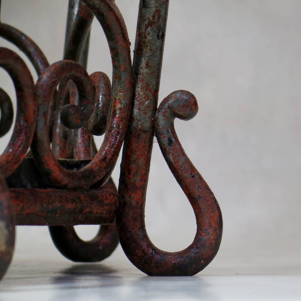 Large Wrought Iron Umbrella Stand, France, Late 19th Century For Sale 2