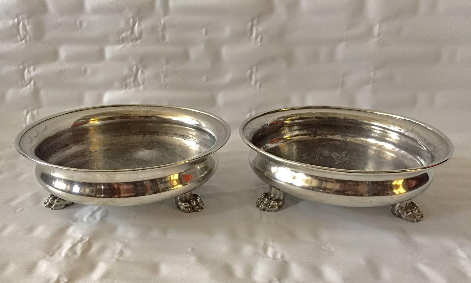 Pair of pewter bawls designed by Anna Petrus for Svenskt Tenn. Designed in 1929.