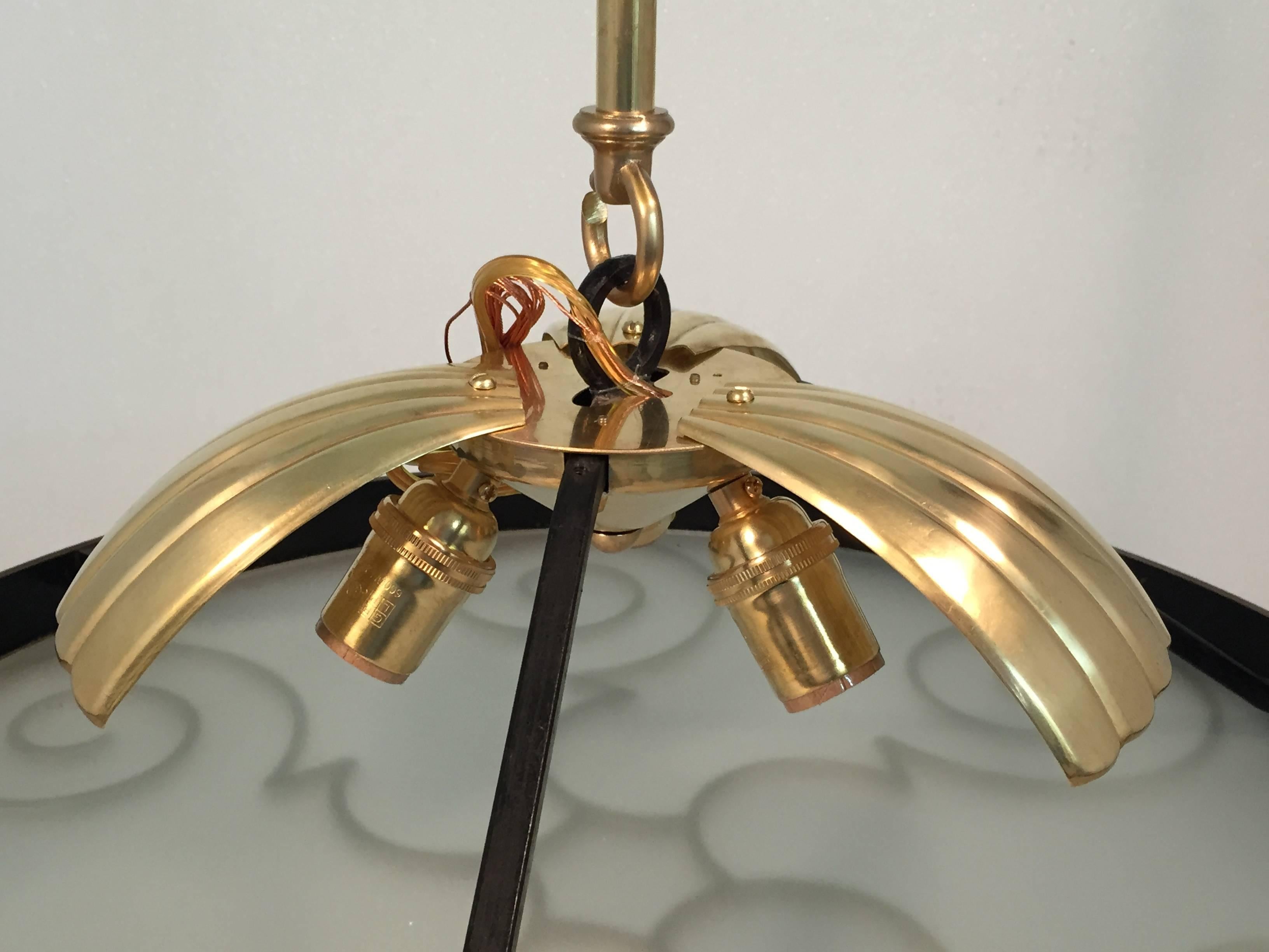 Mid-20th Century Chandelier by Lars Holmstrӧm for Arvika, 1930s