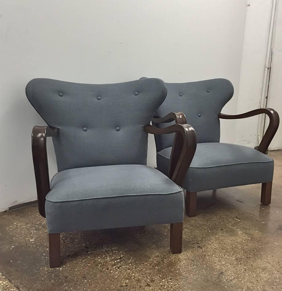 Scandinavian Modern Pair of Vintage Scandinavian Chairs