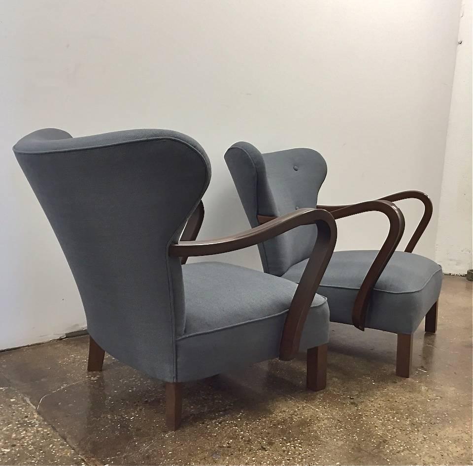 Danish Pair of Vintage Scandinavian Chairs