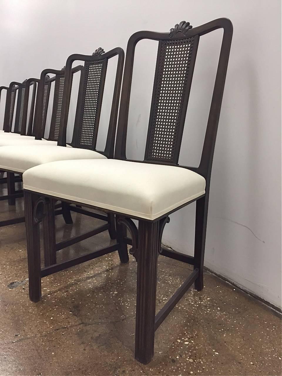 Swedish 6 Dining chairs by Axel Einar Hjorth for NK, circa 1930s