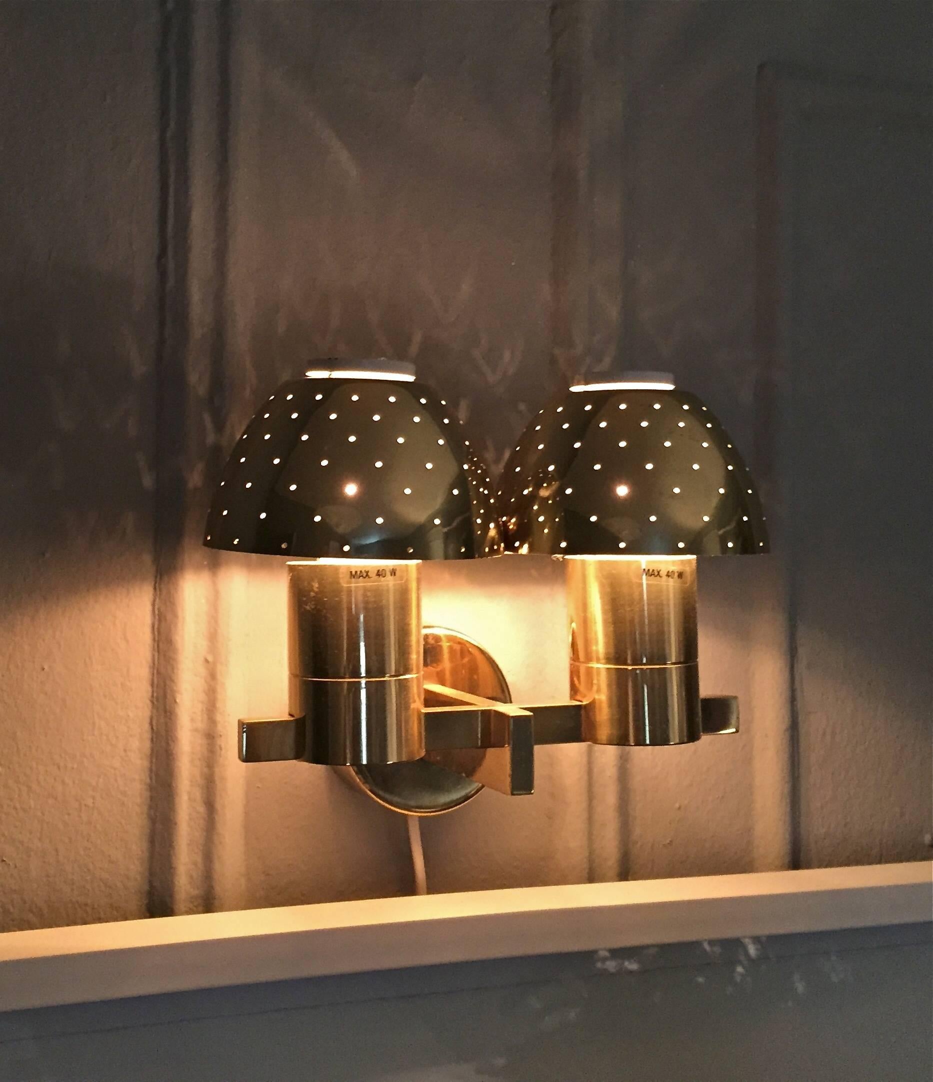 Swedish Pair of Wall Lights by Hans-Agne Jakobsson For Sale