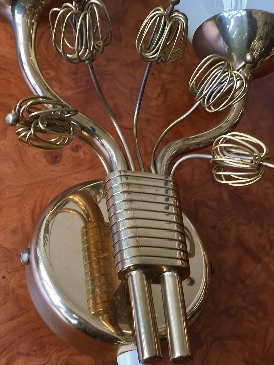Rare Large Wall Light by Paavo Tynell for Taito Oy In Good Condition In Long Island City, NY