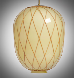 A pair of large ceiling lamps by Harald Notini