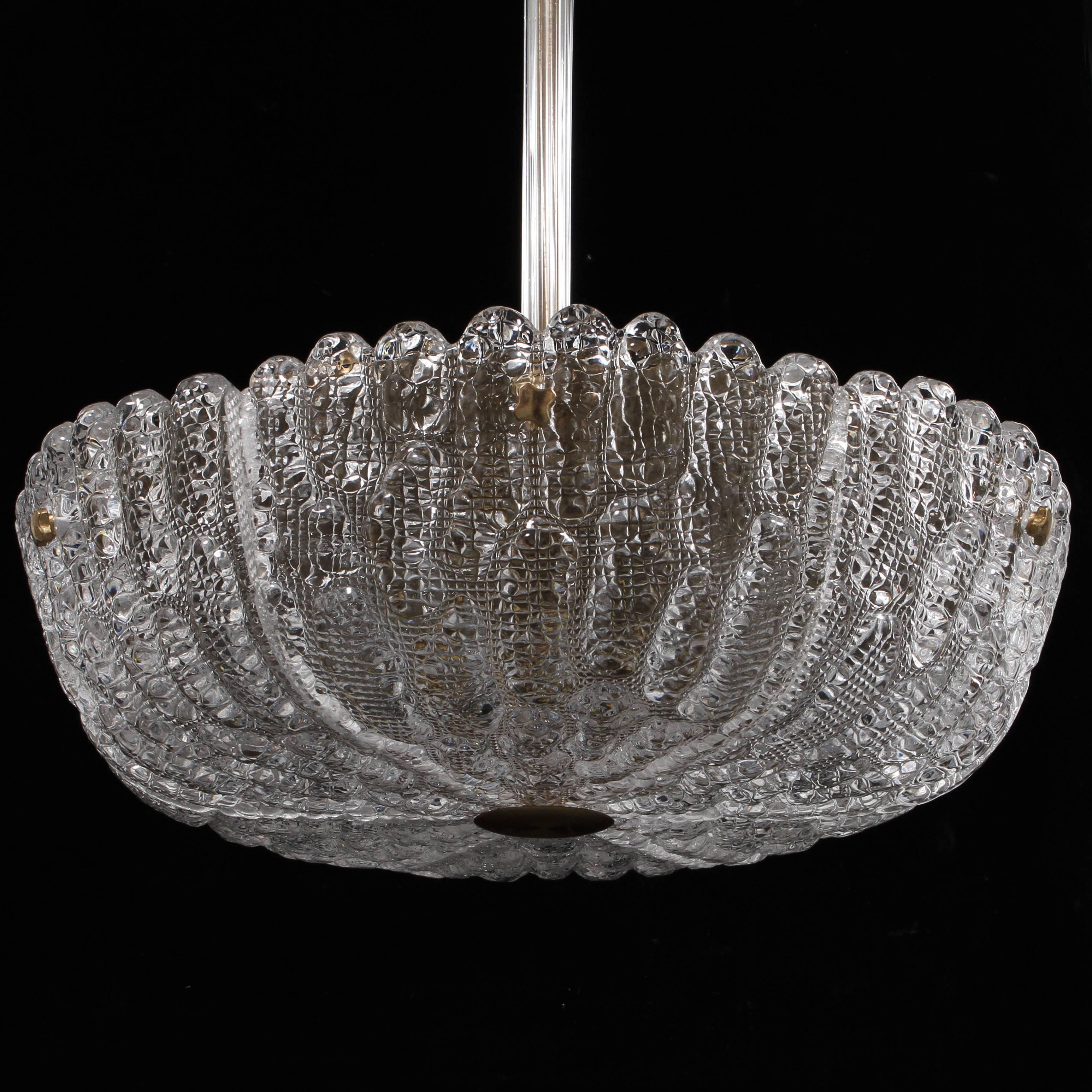 A vintage Chandelier by Carl Fagerlund for Orrefors, Sweden, circa 1960.
Measures: D 18.5