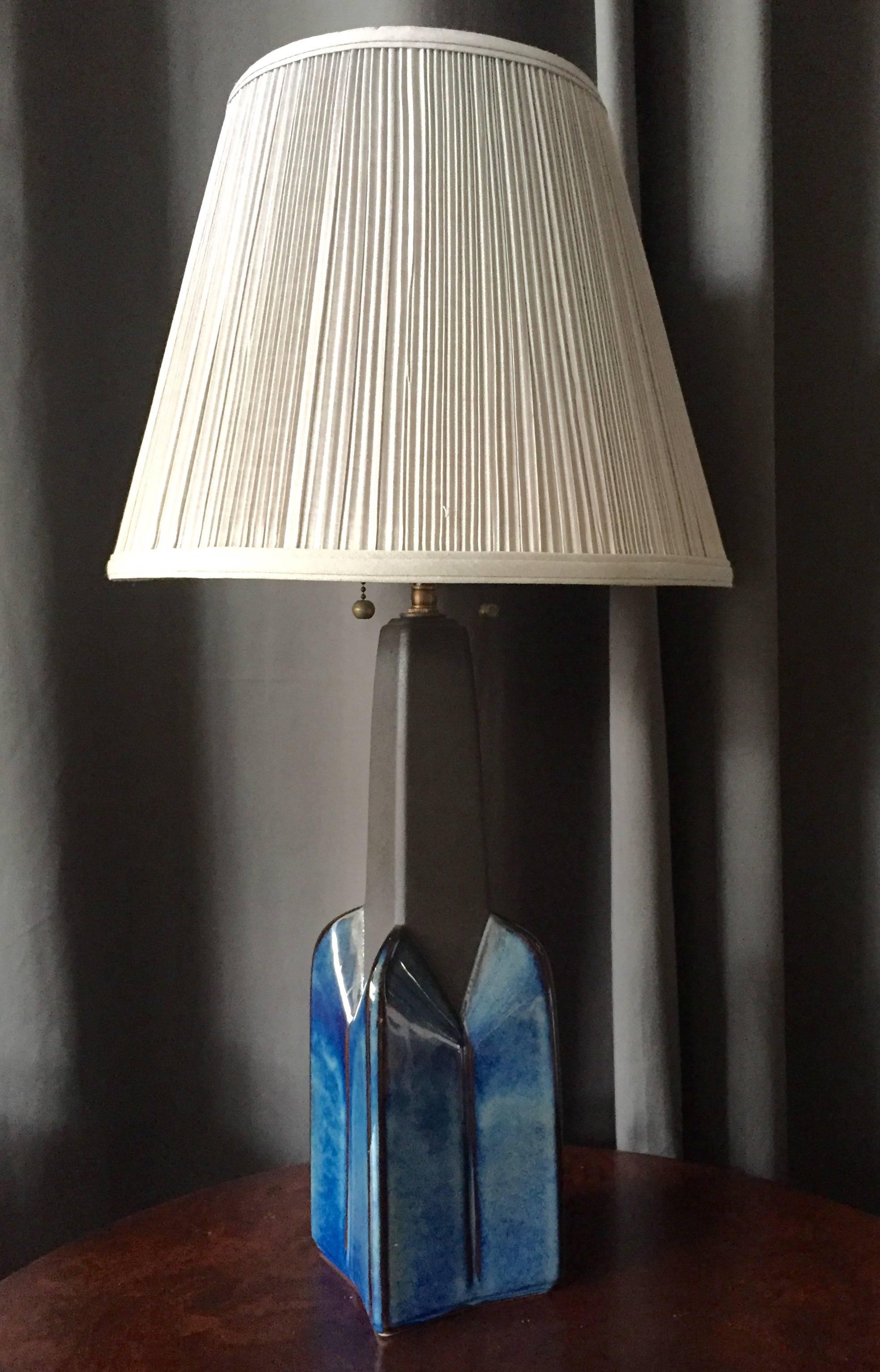 Scandinavian Modern A Pair of Table Lamps by Soholm Pottery For Sale