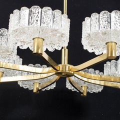 Large Chandelier, Orrefors Attributed