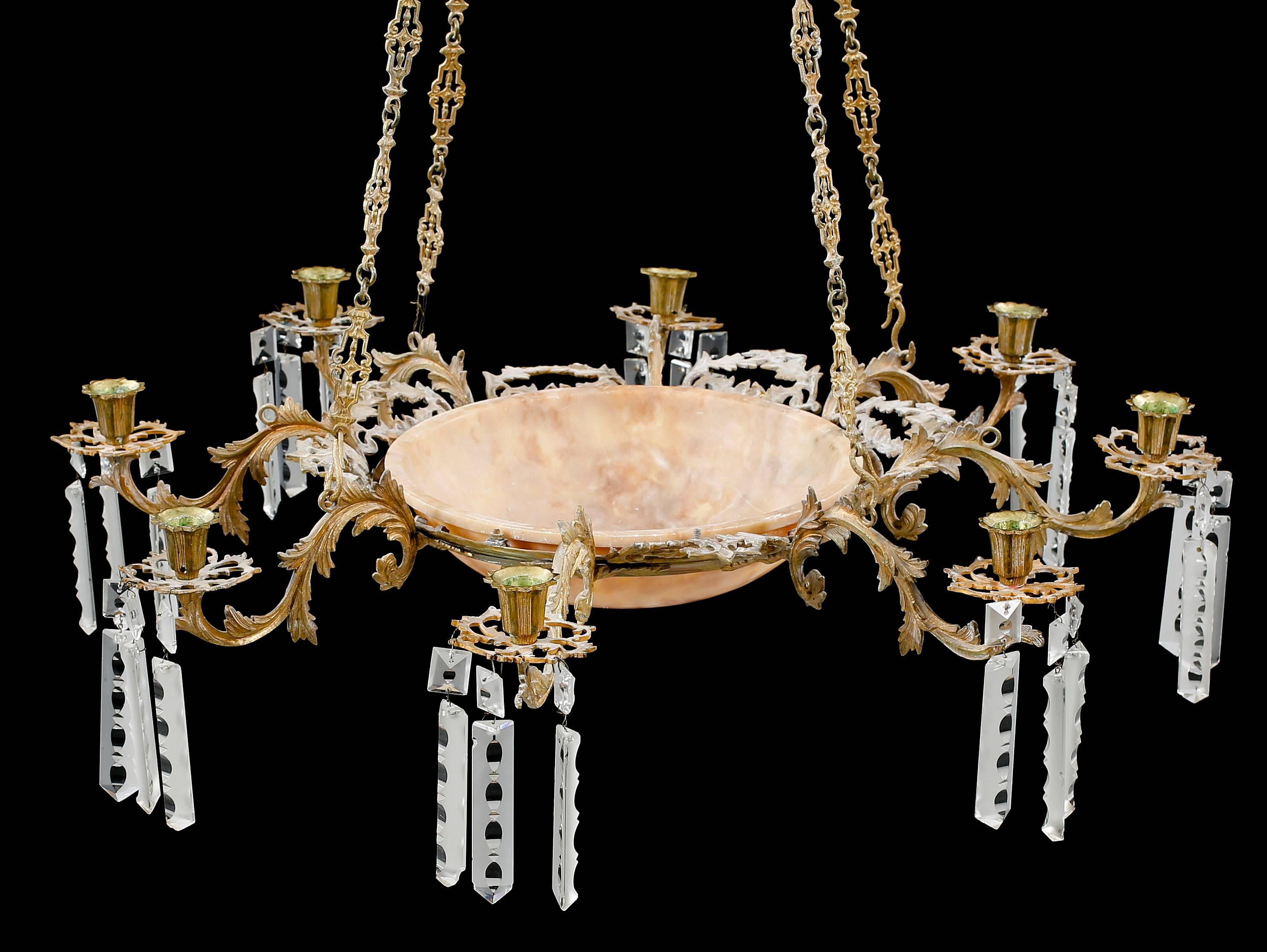 Neoclassical Late 19th Century Swedish Chandelier