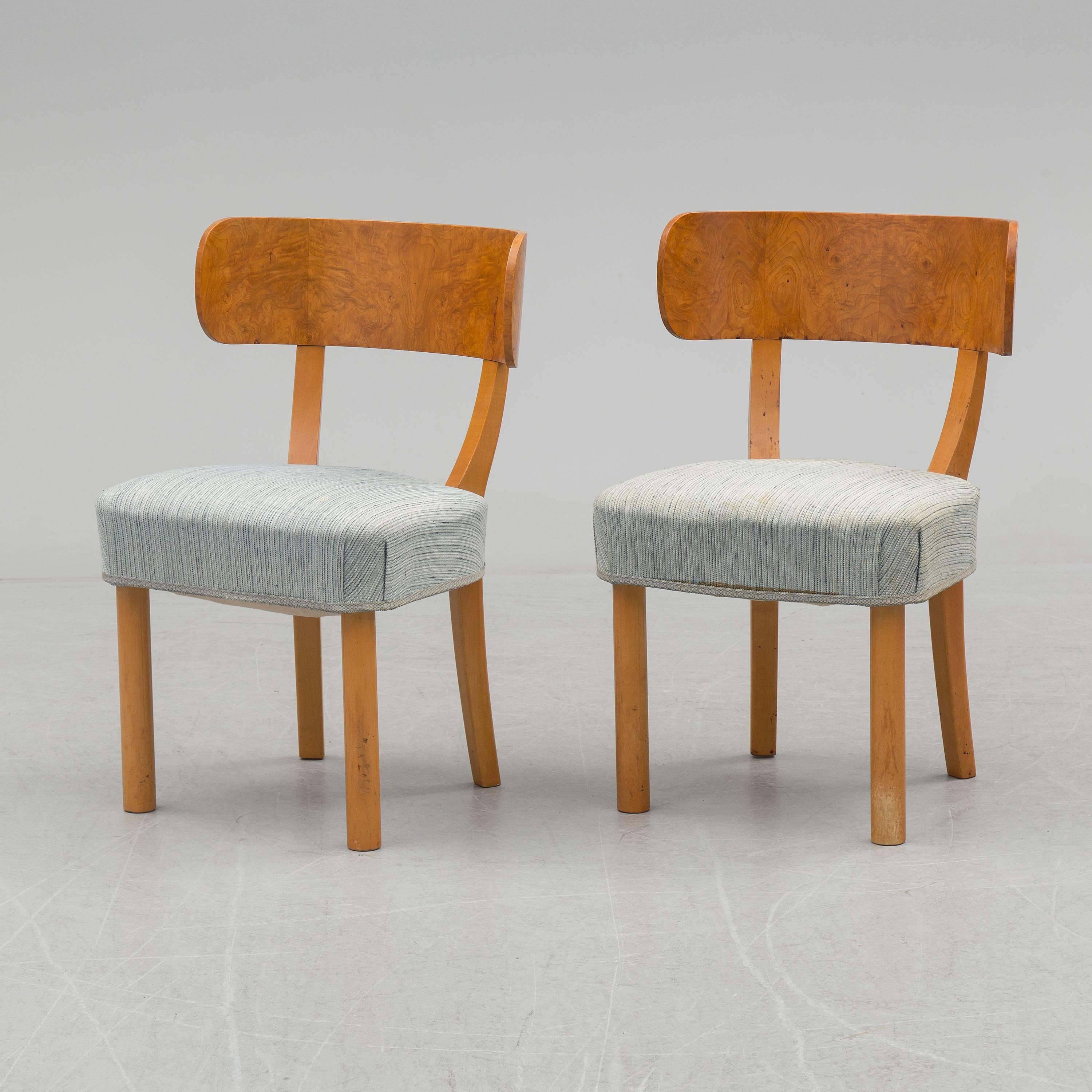 Scandinavian Modern Set of Eight Dining Chairs by Axel Einar Hjorth