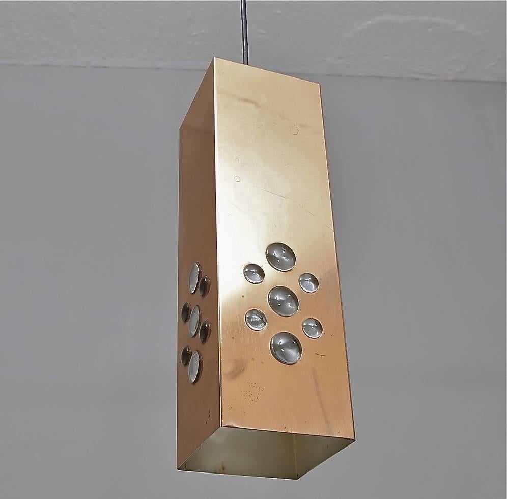 A copper and glass pendant designed by Hans Agne Jakobsson, Sweden
Existing wiring, rewiring available upon request.