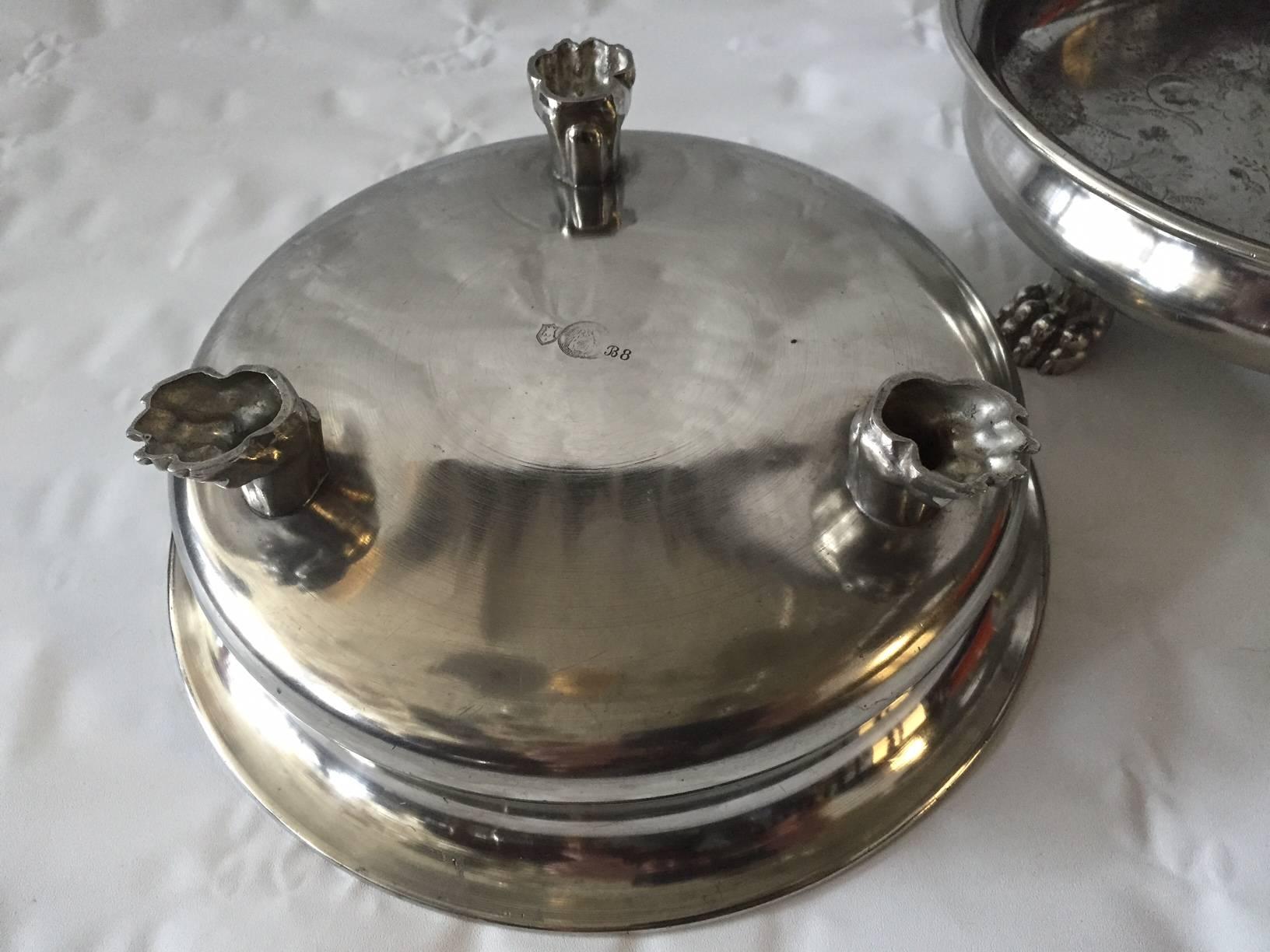 Swedish Pair of Pewter Bawls by Anna Petrus For Sale