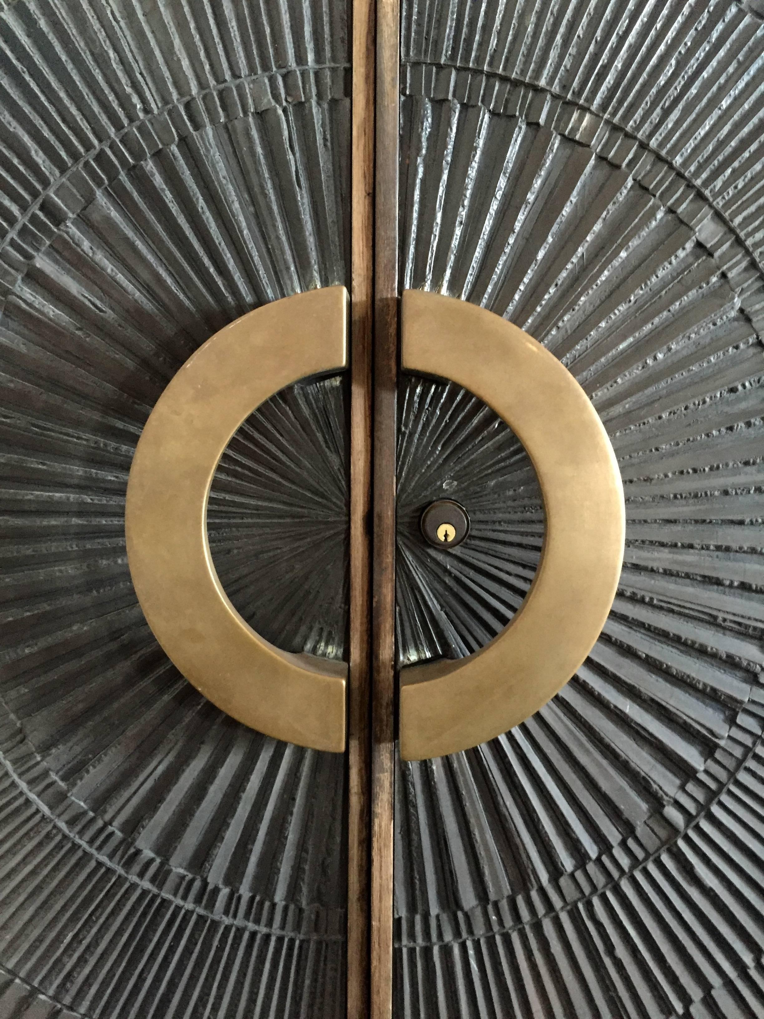 American Double Sided Bronze Resin  Door by Billy Joe Carroll and David Gillespie