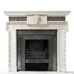 Splendid Antique Carved Marble Chimneypiece  William Kent