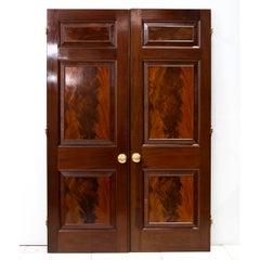 Reclaimed Large Flame Mahogany Double Doors
