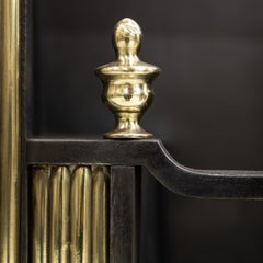Splendid Antique Regency Hob Grate with Reeded Brass Frame