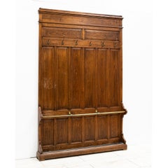 Large Antique Hall Stand Coat Rack Boot Room