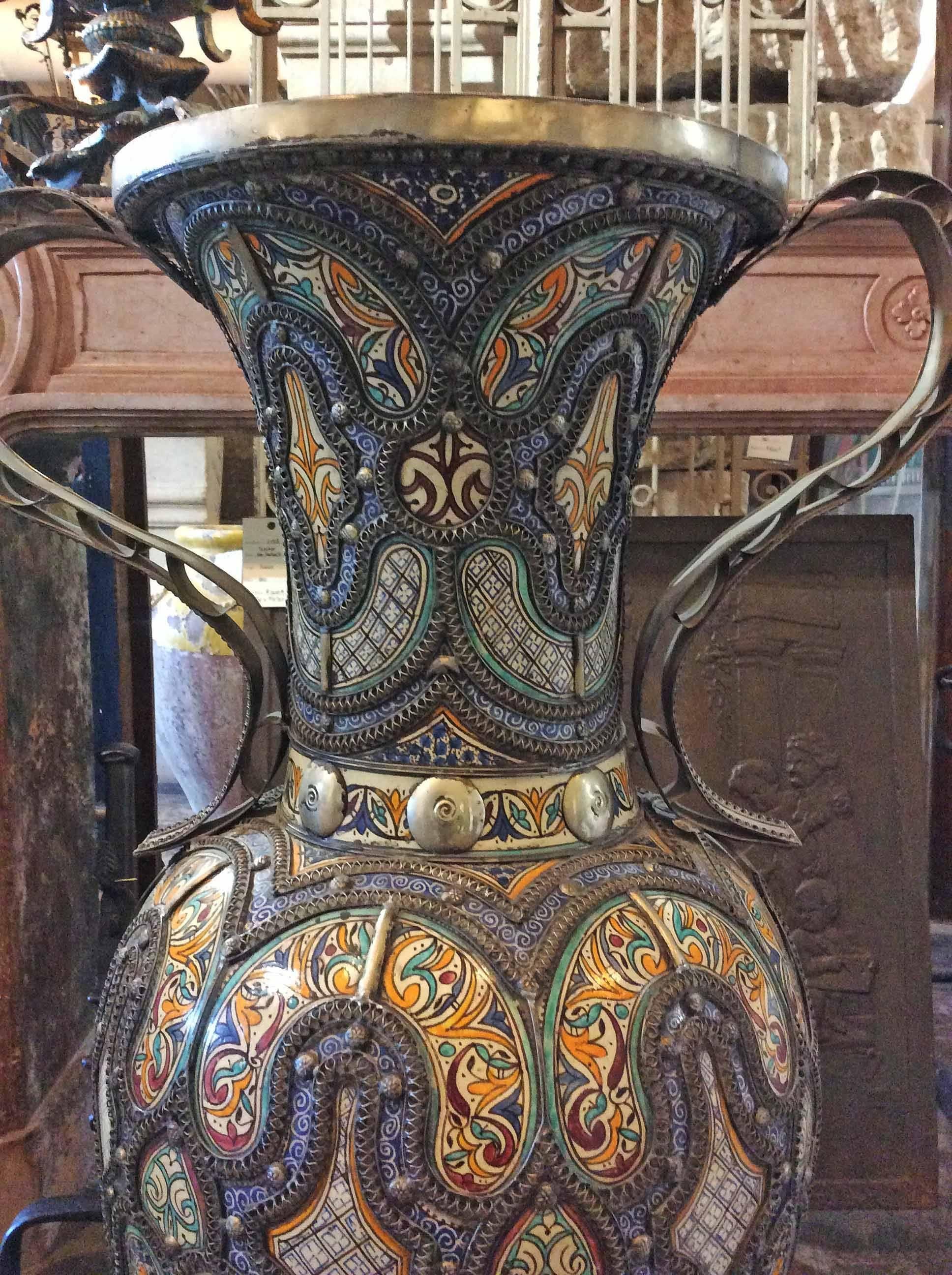 moroccan metal vase