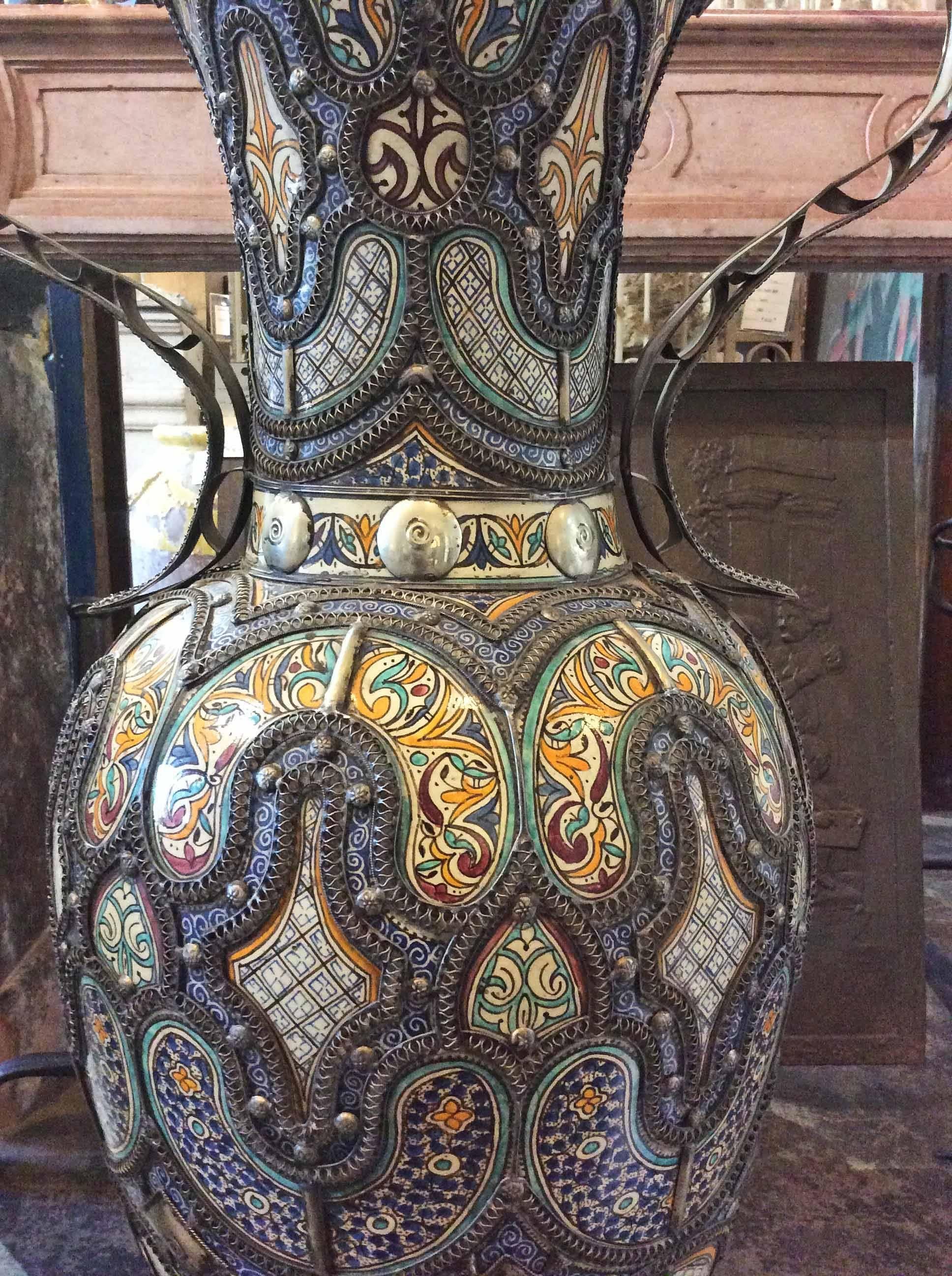 moroccan floor vase