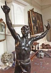 Signed Bronze Boy with Sword