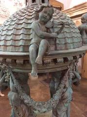 Bronze Fountain with Lionhead Spouts