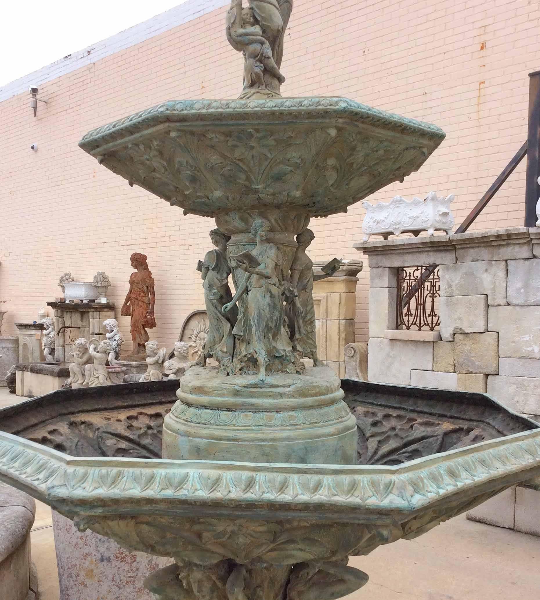 french antique fountain