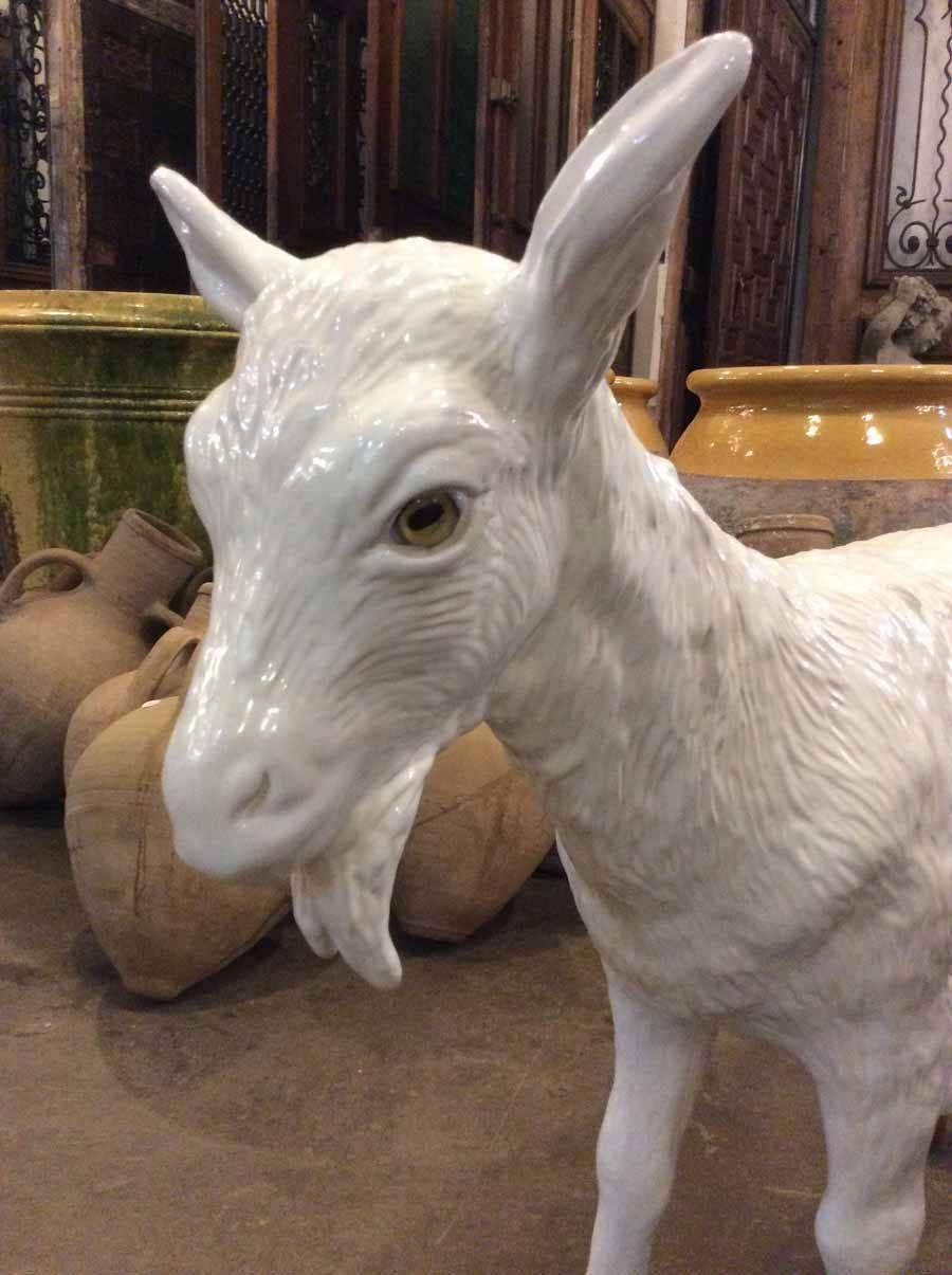 French Pair of Porcelain Goats