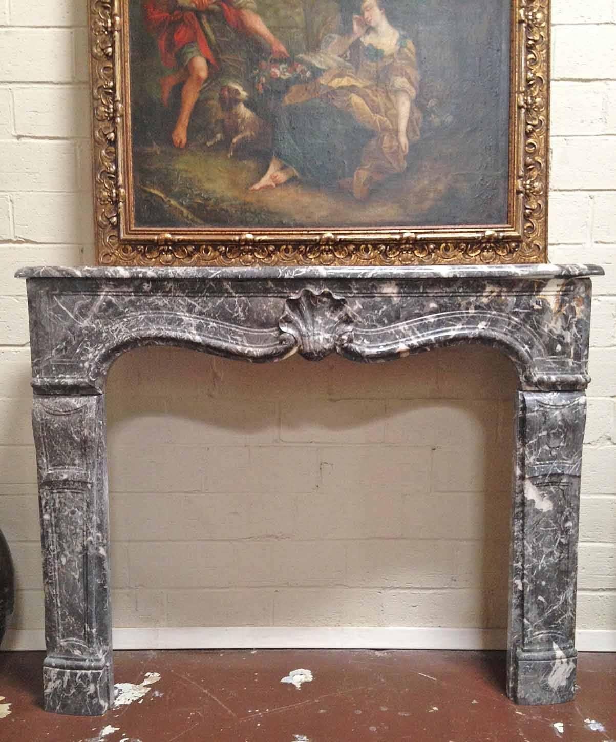 19th Century French Antique Marble Mantel