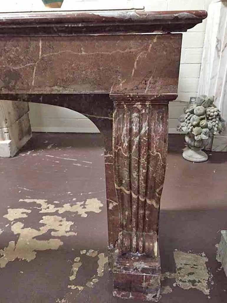 Antique marble mantel imported from France,

circa 1880.

 Measurements: 63 1/2