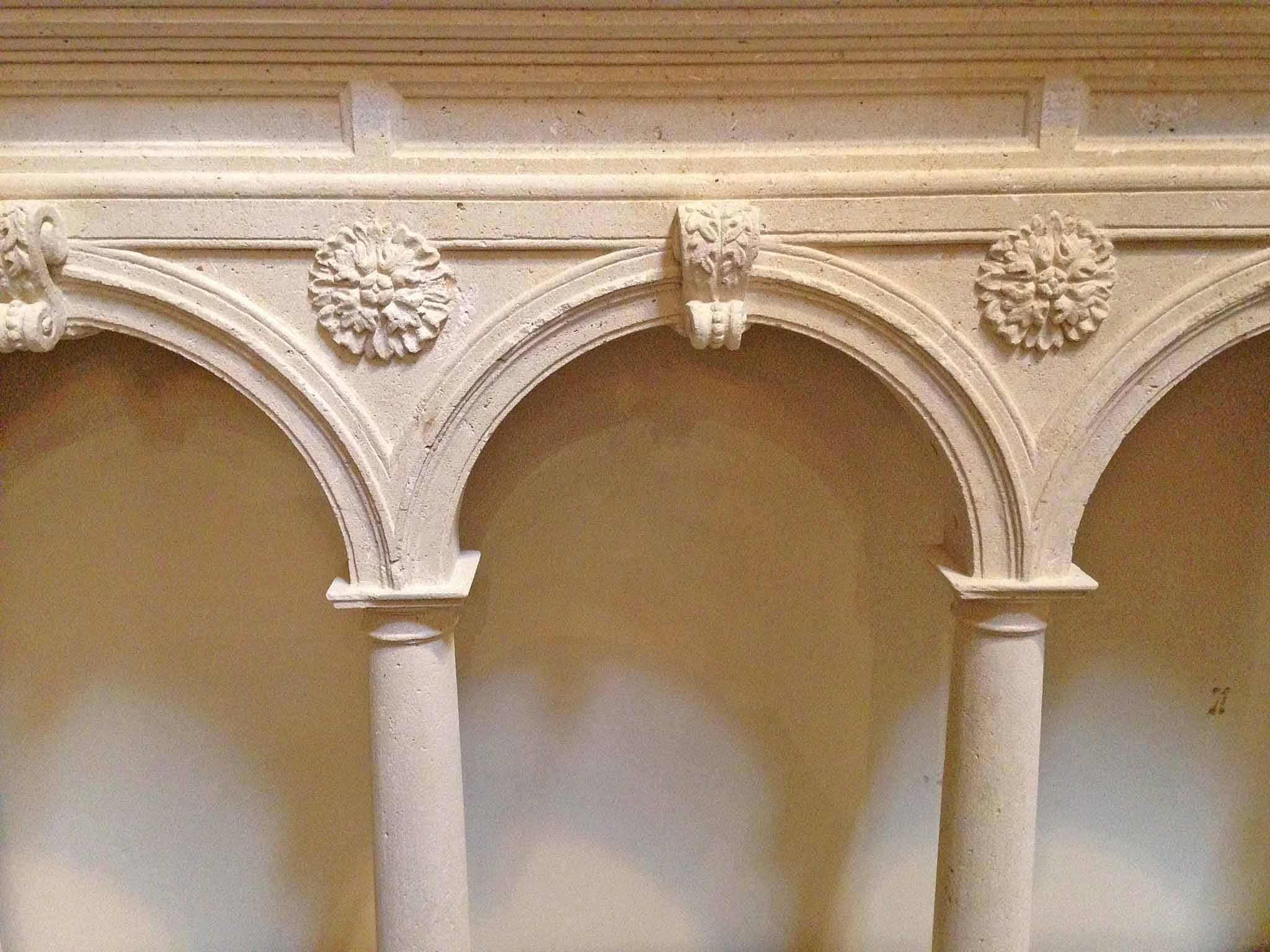 This modern limestone architectural console will add character to your living quarters, a great conversation piece! 

Origin: France

 Measurements: 63 3/8