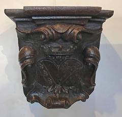 Antique Hand-Carved European Corbel, circa 1750