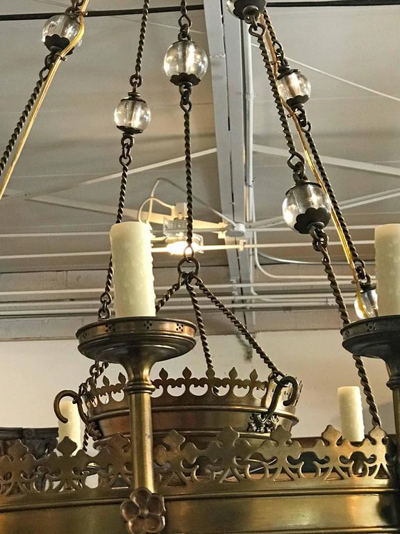 Antique Bronze Church Chandelier, circa 1850 at 1stDibs church