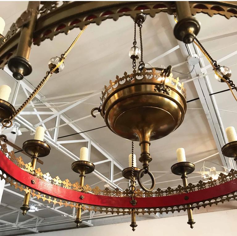 Antique Bronze Church Chandelier, circa 1850 at 1stDibs church