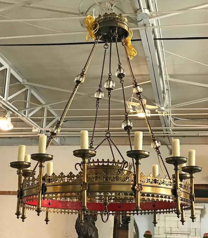 Antique Bronze Church Chandelier, circa 1850 at 1stDibs church