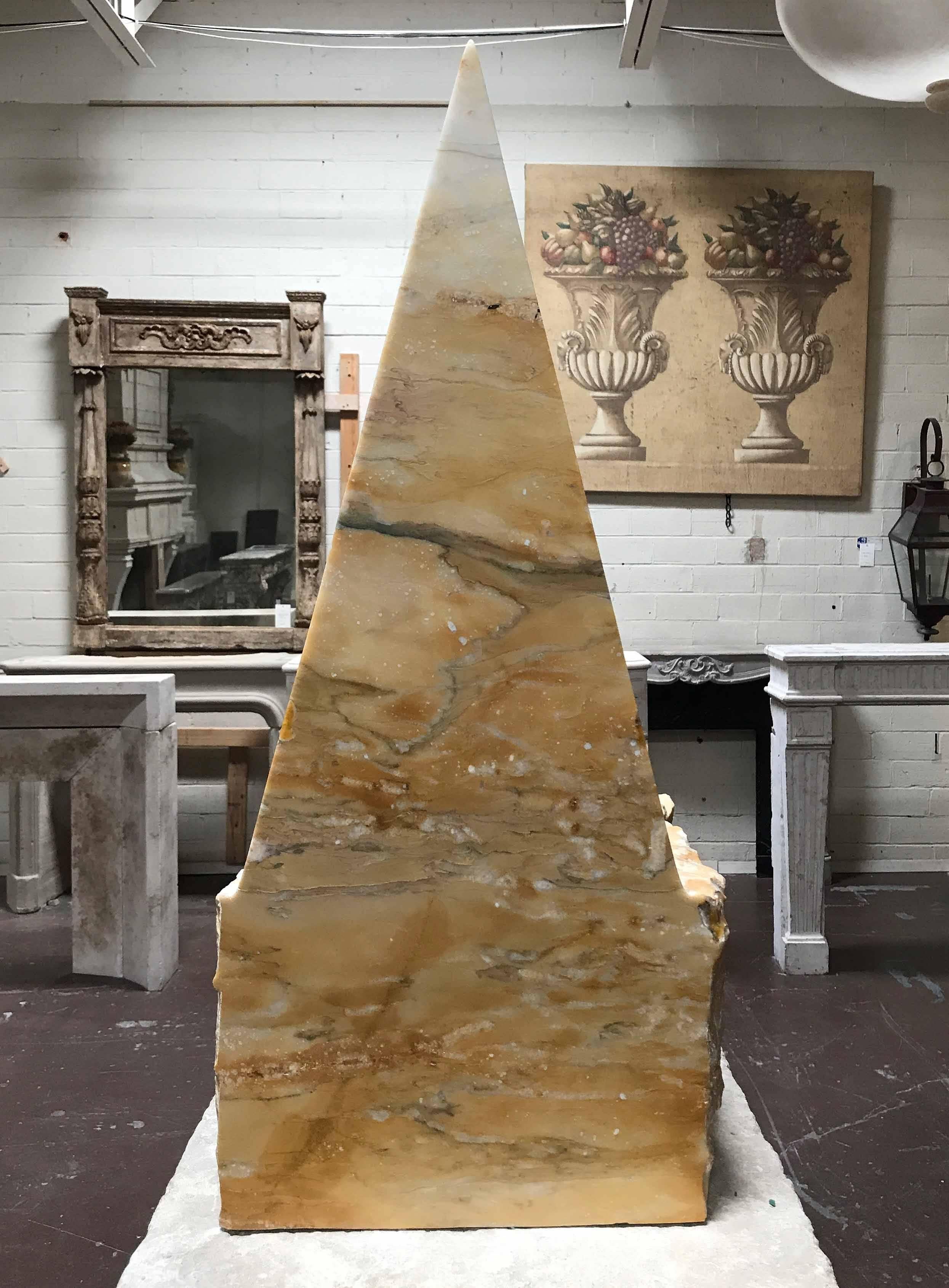 Pyramidin Golden Sienna Marble, Signed For Sale 1