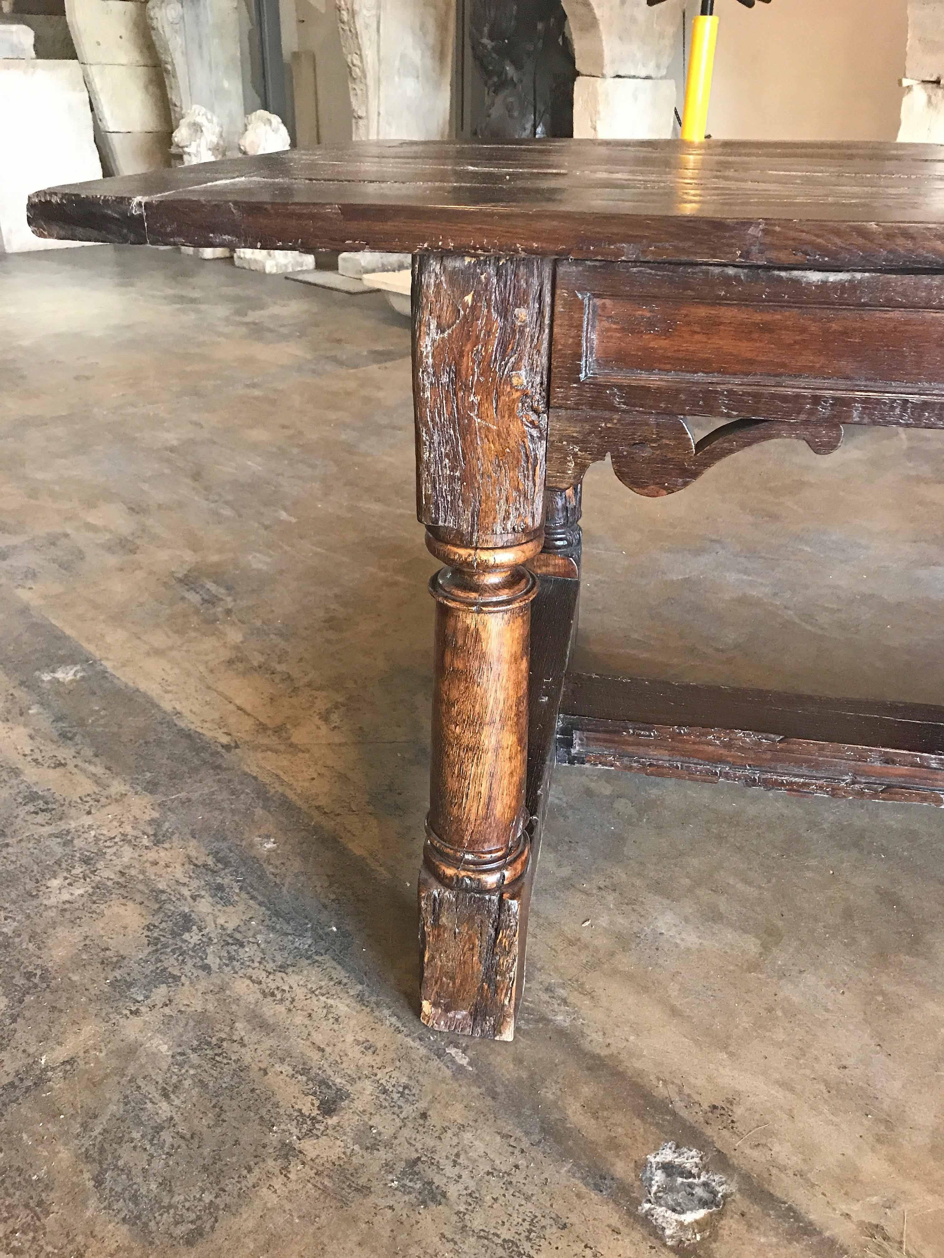 Antique oak farm table

Origin: France

circa 1850

Measurements: 103