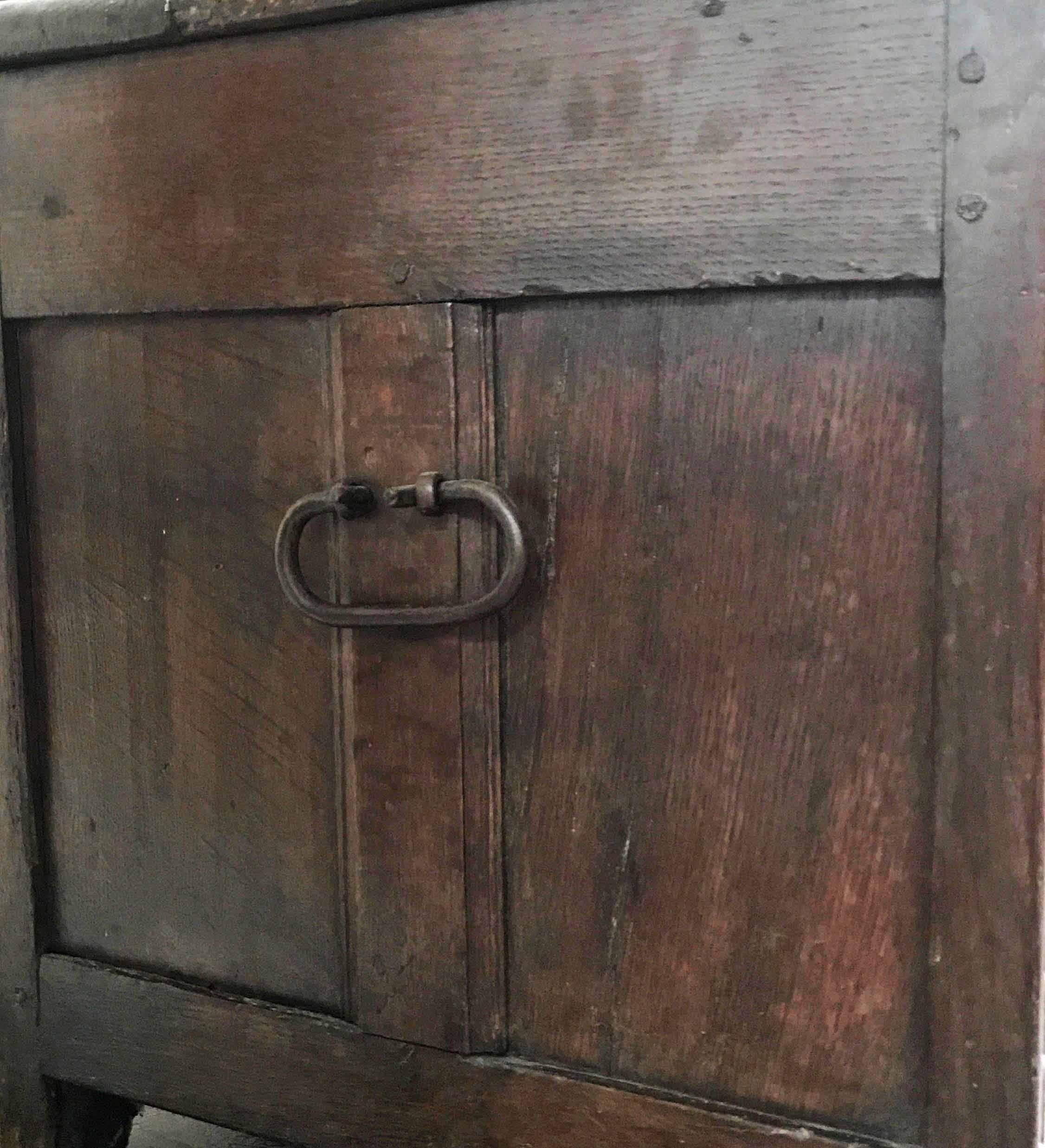 Walnut Antique Spanish Chest,  circa 1750 For Sale