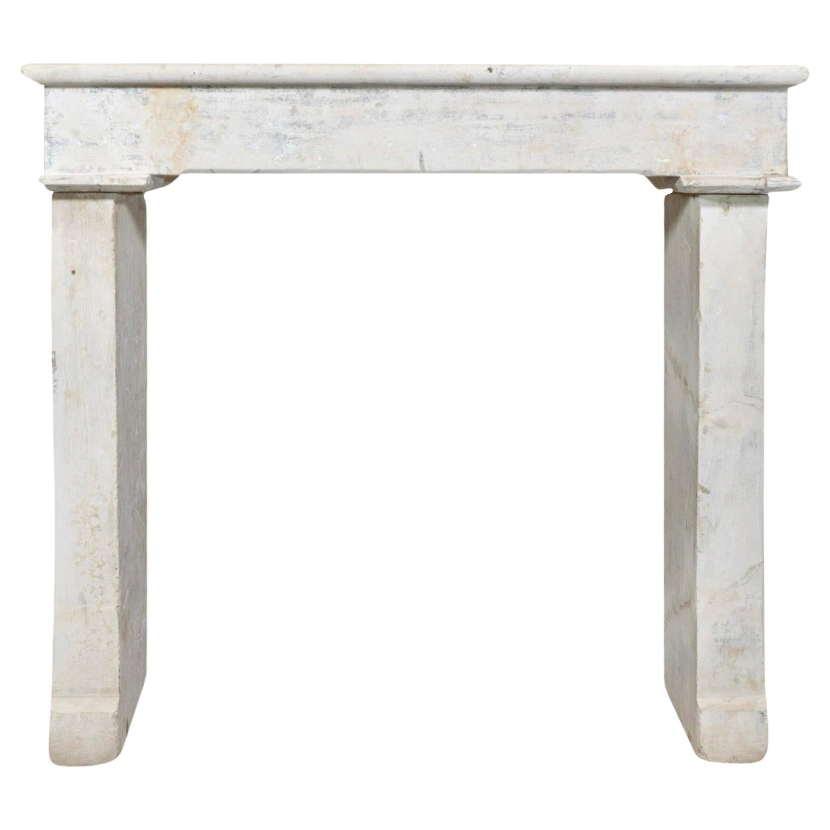 French Limestone Mantel For Sale