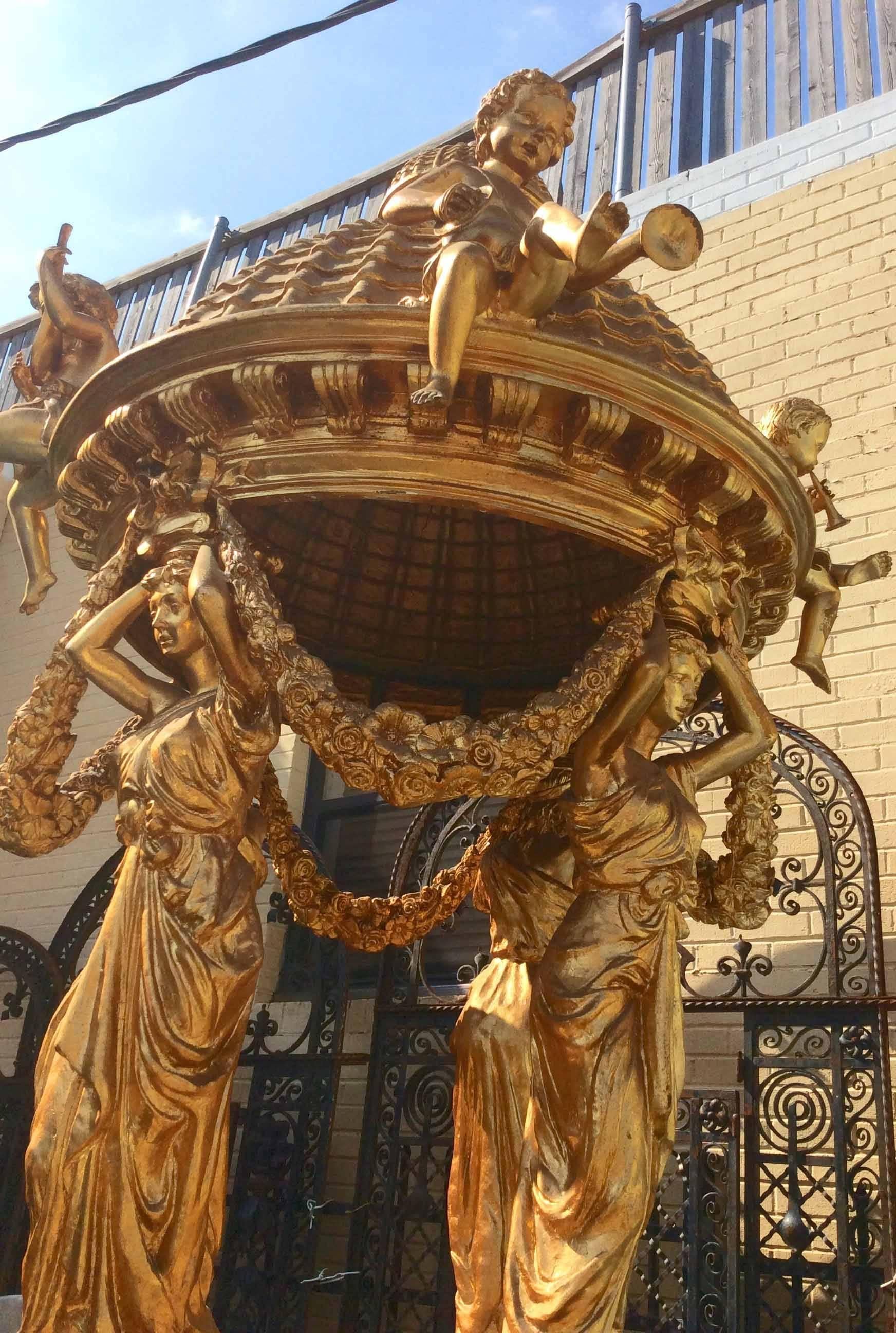 Chinese Gilt Bronze Fountain, early 21st century