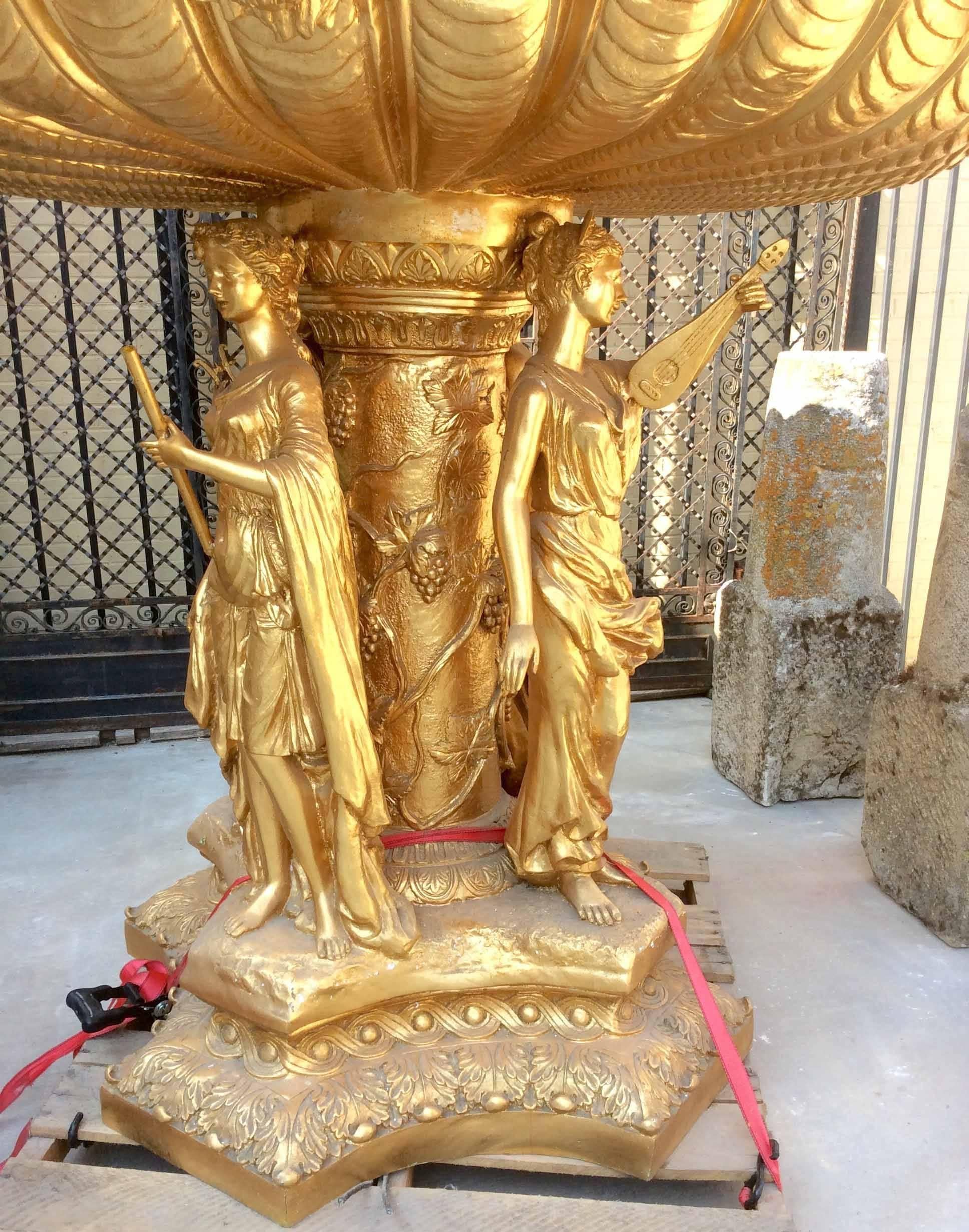 Gold Plate Gilt Bronze Fountain, early 21st century
