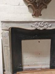 Antique Louis XV Limestone Mantel