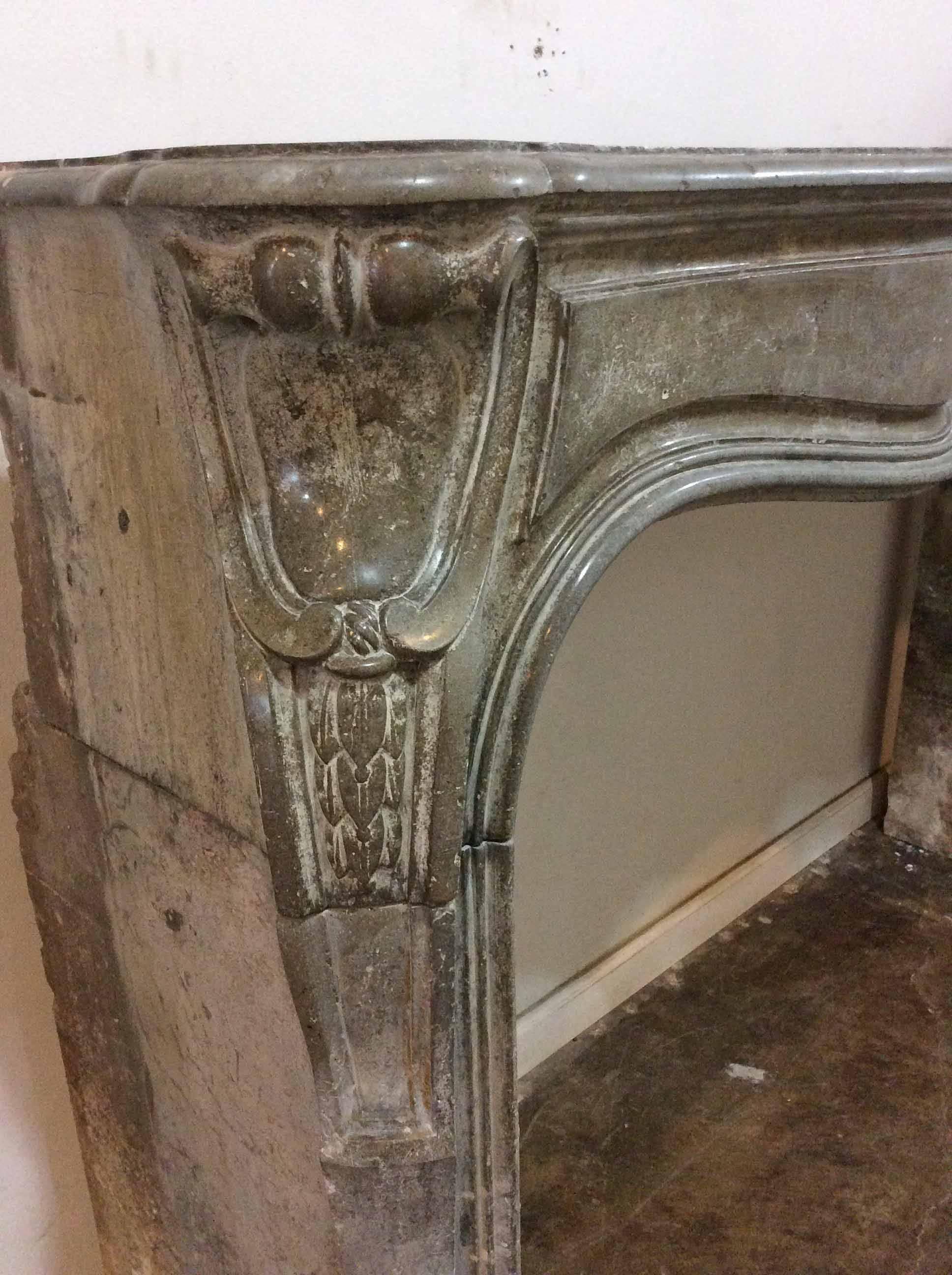 blue stone mantel